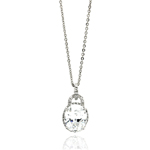 wholesale sterling silver cz necklace