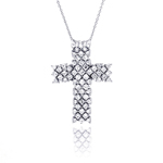 sterling silver cross pendant necklace