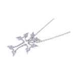 wholesale 925 sterling silver cz tree cross pendant necklace