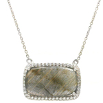 wholesale sterling silver cz accents labradorite pendant necklace