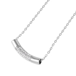 wholesale sterling silver macaroni micro pave cz pendant necklace