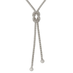 wholesale sterling silver dangling knot necklace