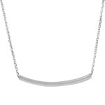 wholesale sterling silver curve bar necklace 26mm