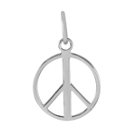 sterling silver small open peace symbol pendant