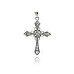 wholesale sterling silver cross cz dangling pendant