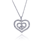wholesale silver cz necklace .925 ladies sterling jewelry