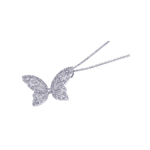 sterling silver butterfly pendant necklace