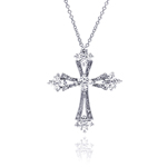 sterling silver cross pendant necklace