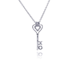 wholesale sterling silver x o open heart cz necklace