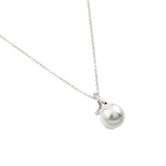 wholesale 925 sterling silver single pearl pendant necklace