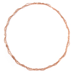 sterling silver rose gold plated Italian entangling braid necklace