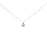 wholesale sterling silver cz simple pendant necklace