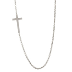 wholesale sterling silver rolo necklace with cross