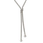 wholesale sterling silver drop necklace with double sash