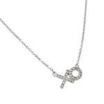 wholesale sterling silver cz xo pendant necklace