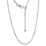 wholesale sterling silver adjustable franco chain with bead