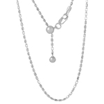 wholesale sterling silver adjustable bead chain