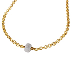 sterling silver gold plated rolo chain necklace
