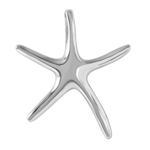 sterling silver small starfish shaped pendant