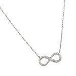 wholesale sterling silver cz infinity pendant necklace