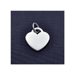 sterling silver engravable heart pendant charm and bail