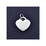 sterling silver engravable heart pendant charm and bail