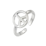 wholesale sterling silver Rhodium Plated Peace Toe Ring