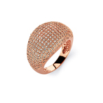 wholesale 925 Sterling Silver Rose Gold Finish Cigar Band Ring