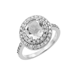 wholesale 925 Sterling Silver Rhodium Finish Cluster Ring