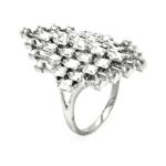 wholesale 925 Sterling Silver Rhodium cocktail ring