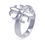 wholesale 925 Sterling Silver Rhodium Finish Crest Ring