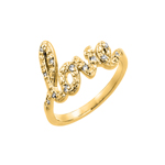 wholesale 925 Sterling Silver Gold Finish Love Ring