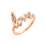 wholesale 925 Sterling Silver Rose Gold Finish Love Ring