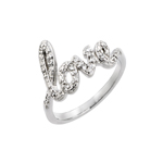 wholesale 925 Sterling Silver Rhodium Finish Love Ring