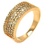 wholesale 925 Sterling Silver Rose Gold Finish Micro Pave CZ Ring