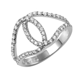 wholesale 925 Sterling Silver Rhodium Finish Open Entangling Hoop Ring