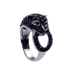 wholesale 925 Sterling Silver Two Tone Panther Ring