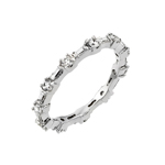wholesale 925 Sterling Silver Rhodium Finish Stackable Eternity Ring