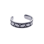 wholesale 925 Sterling Silver Rhodium Finish Rock Toe Ring