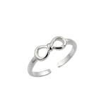 wholesale sterling silver Rhodium Plated Mini Bow Toe Ring