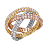 wholesale 925 Sterling Silver Multicolor Stackable Ring