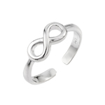 wholesale sterling silver Rhodium Plated Infinity Toe Ring
