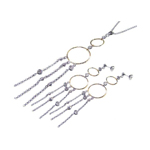 wholesale 925 sterling silver heart circle dangling stud earring & necklace set