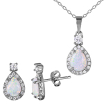 wholesale 925 sterling silver halo teardrop set