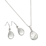 wholesale 925 sterling silver pear tear set