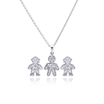 wholesale 925 sterling silver open filigree boy stud earring & necklace set