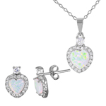 wholesale 925 sterling silver heart set