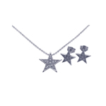 wholesale 925 sterling silver star stud earring & necklace set