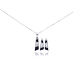 wholesale 925 sterling silver mother of pearl black onyx stud earring & necklace set