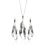wholesale 925 sterling silver drop hook earring & necklace set